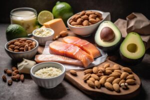 Frutas e vegetais ricos em potássio, incluindo banana, batata, abóbora e legumes.