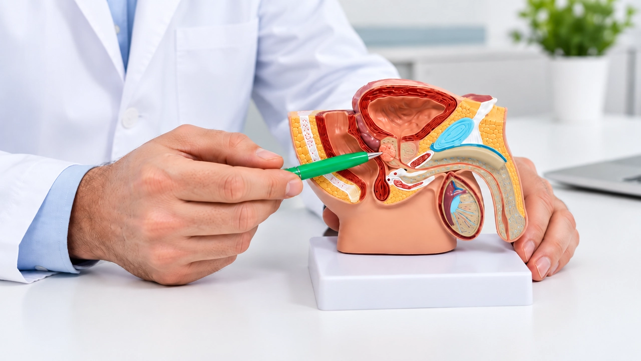 Homem realizando exame de próstata com urologista